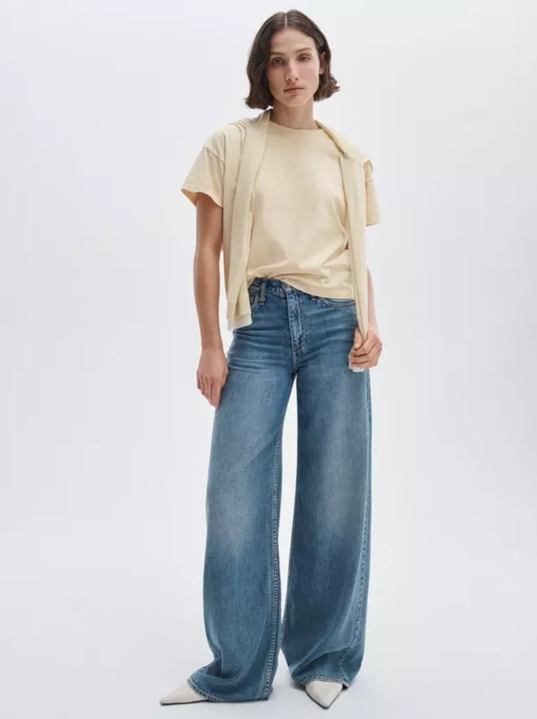 Distressed Washed Kelly Boxy Tee