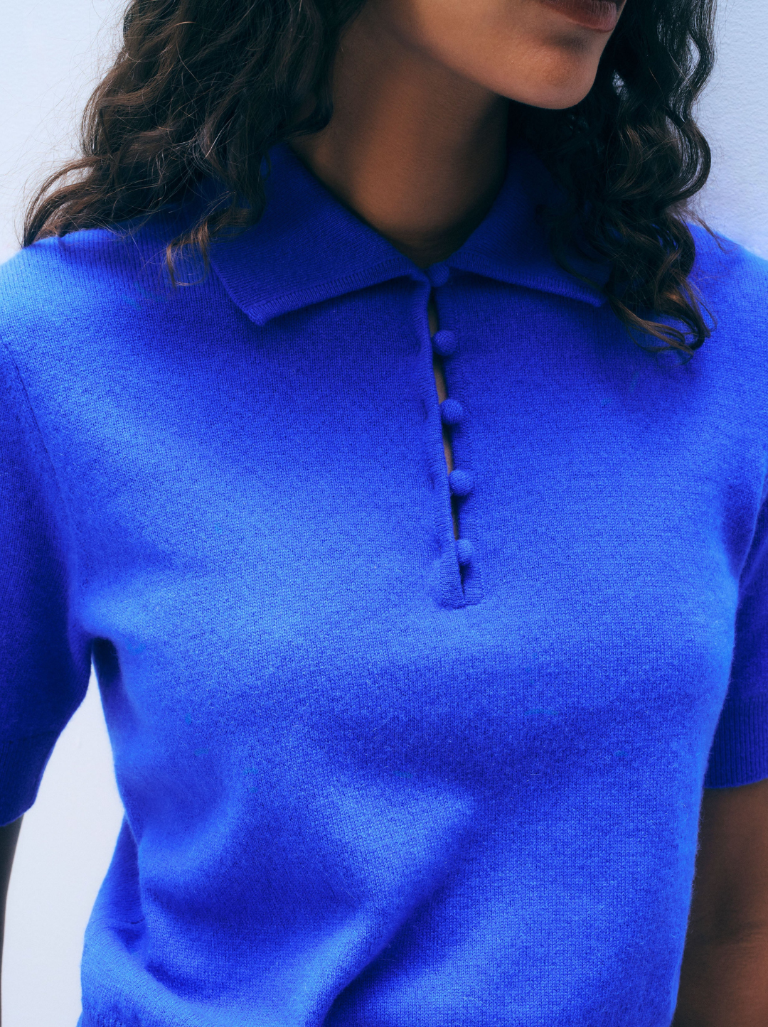 Cashmere Button Polo