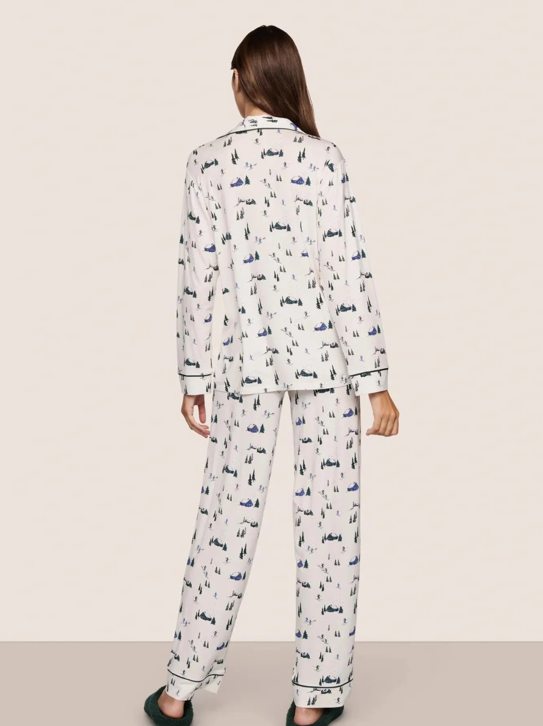 Gisele Printed Long PJ Set Ribbon