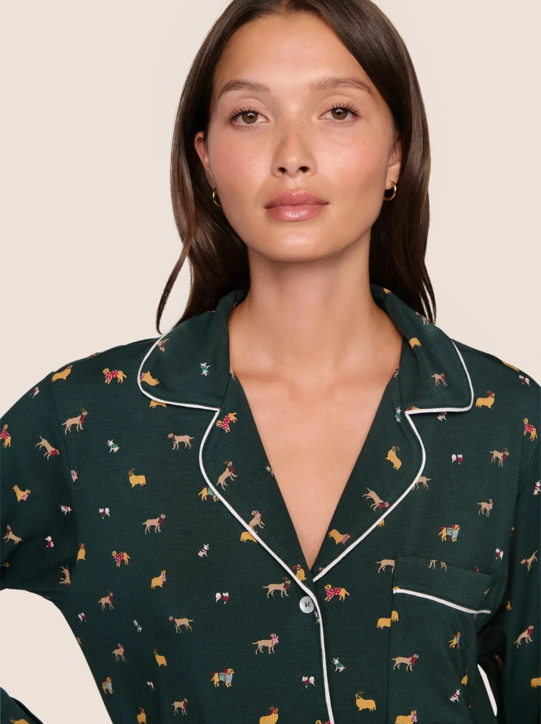 Gisele Printed Long PJ Set Ribbon