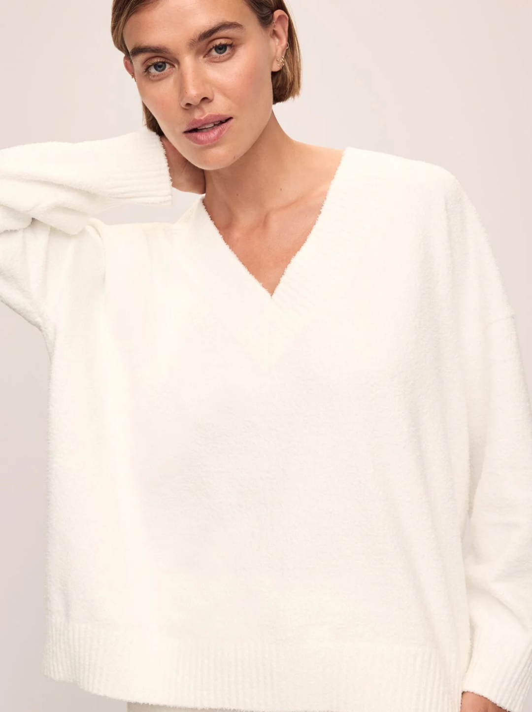 Recycled Boucle V-Neck Sweater