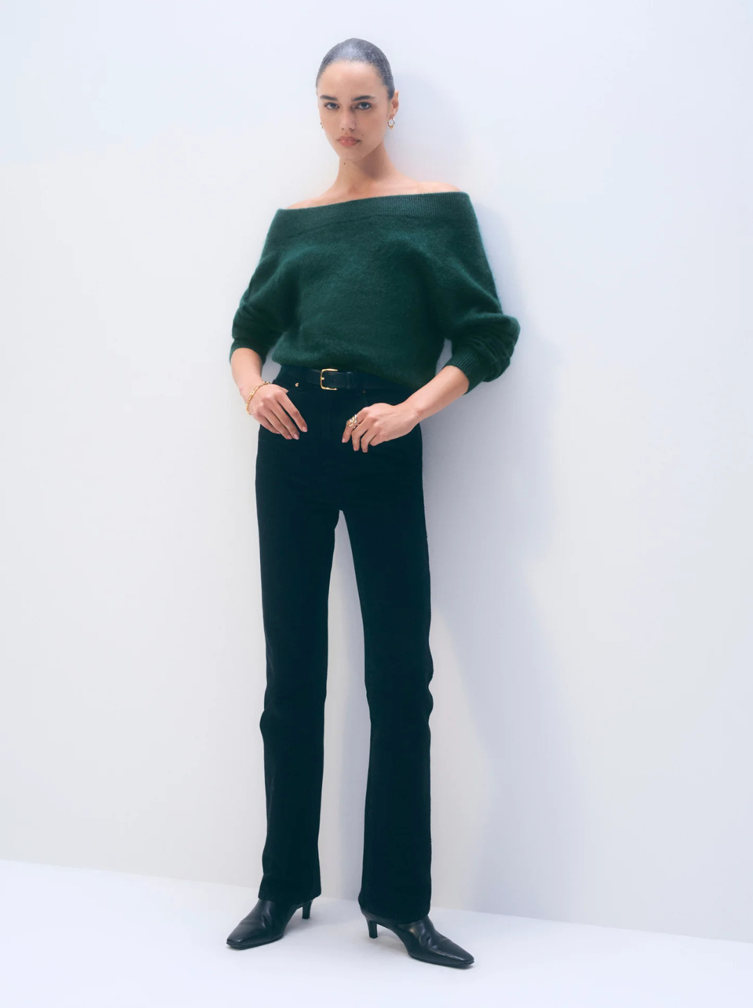 Brushed Cashmere Off The Shoulder Top