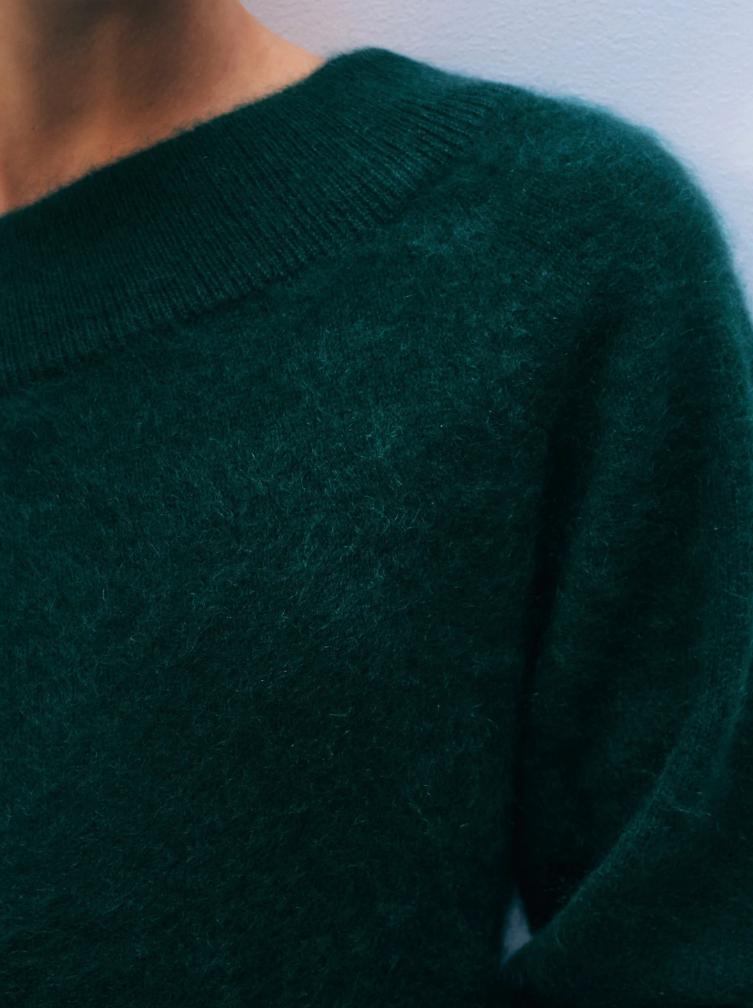 Brushed Cashmere Off The Shoulder Top