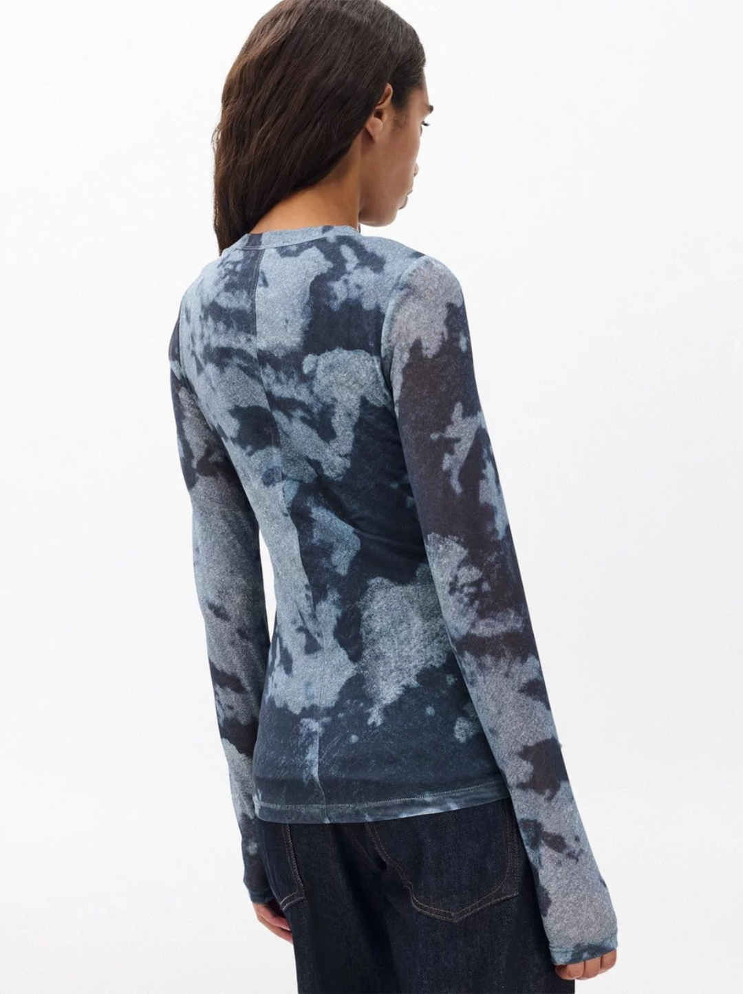 Yana Printed Mesh LS Tee