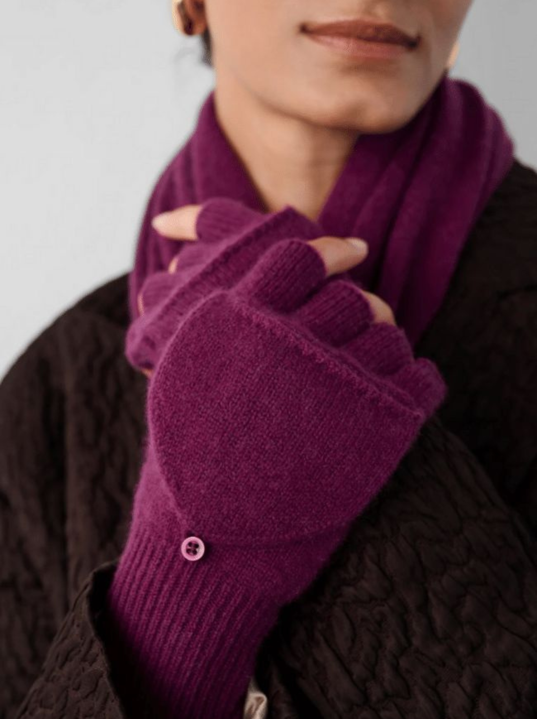 Cashmere Pop Top Glove