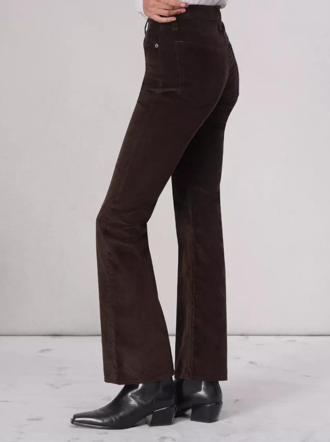 Peyton Mid-Rise Full Length Bootcut Cord