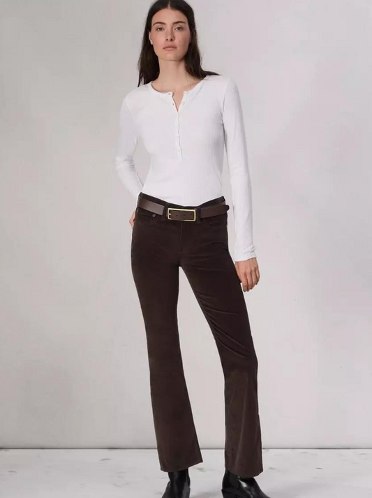 Peyton Mid-Rise Full Length Bootcut Cord