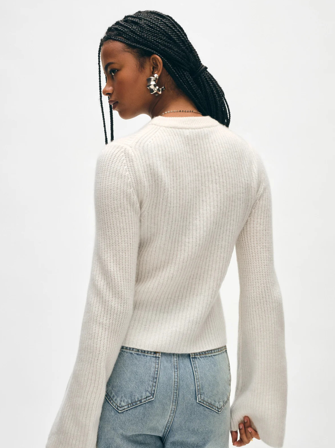 Cashmere Fluted Sleeve Top