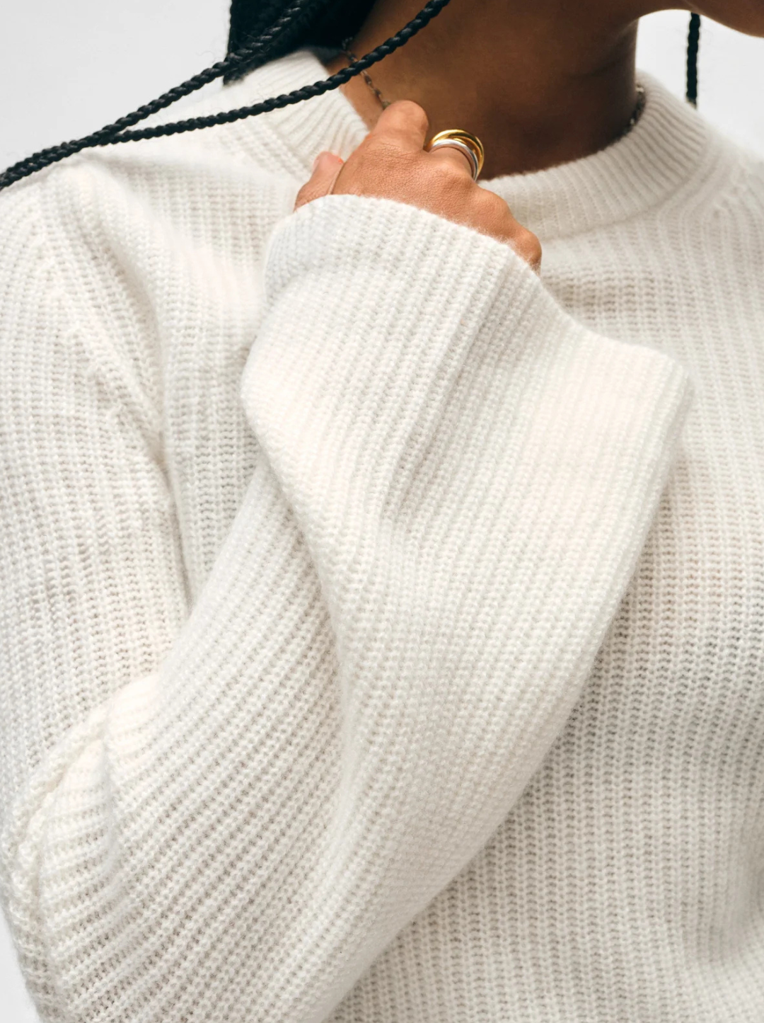 Cashmere Fluted Sleeve Top