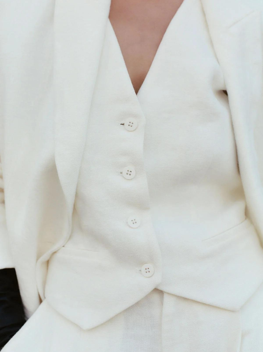 Tailored Linen Vest