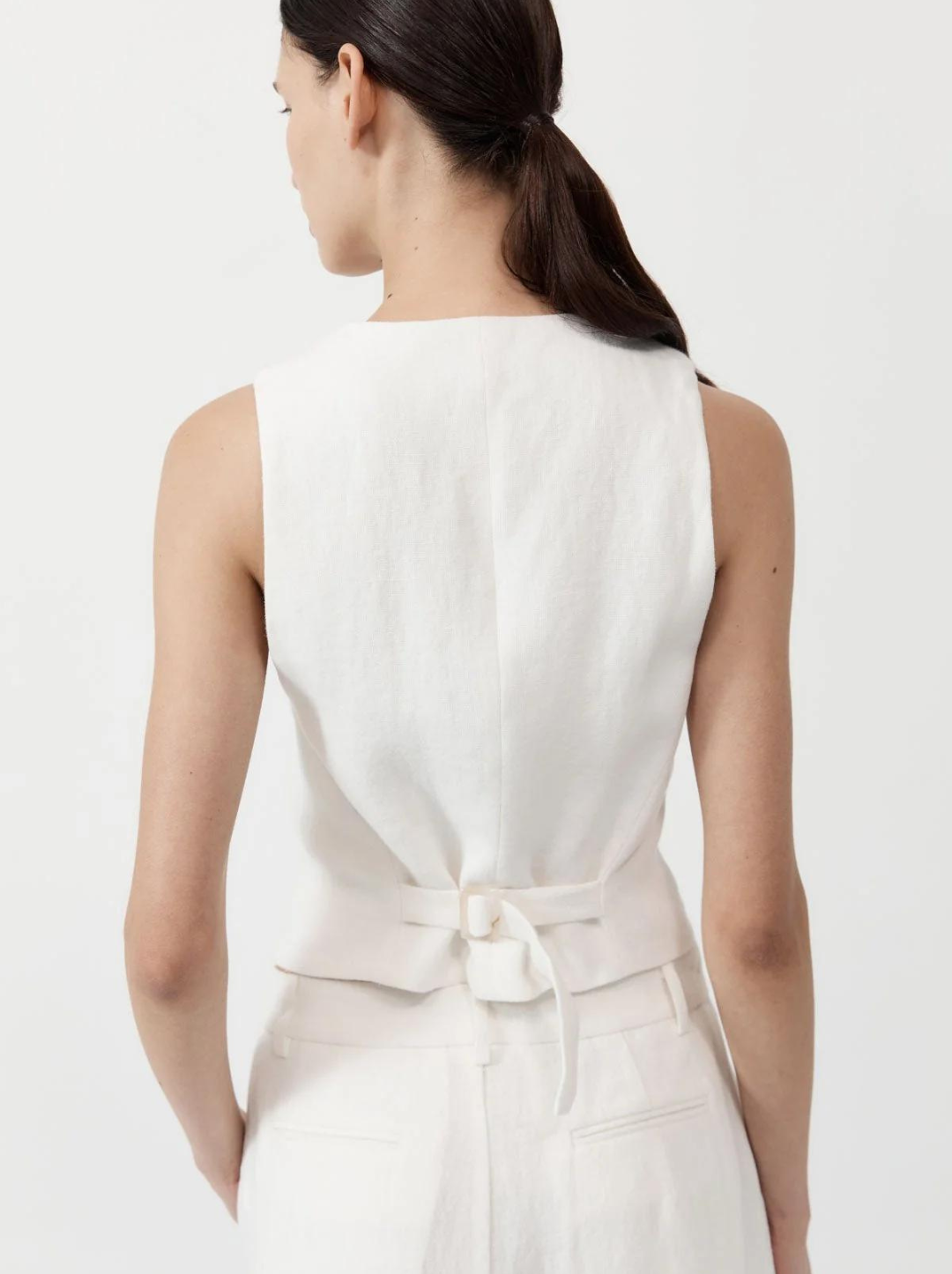 Tailored Linen Vest