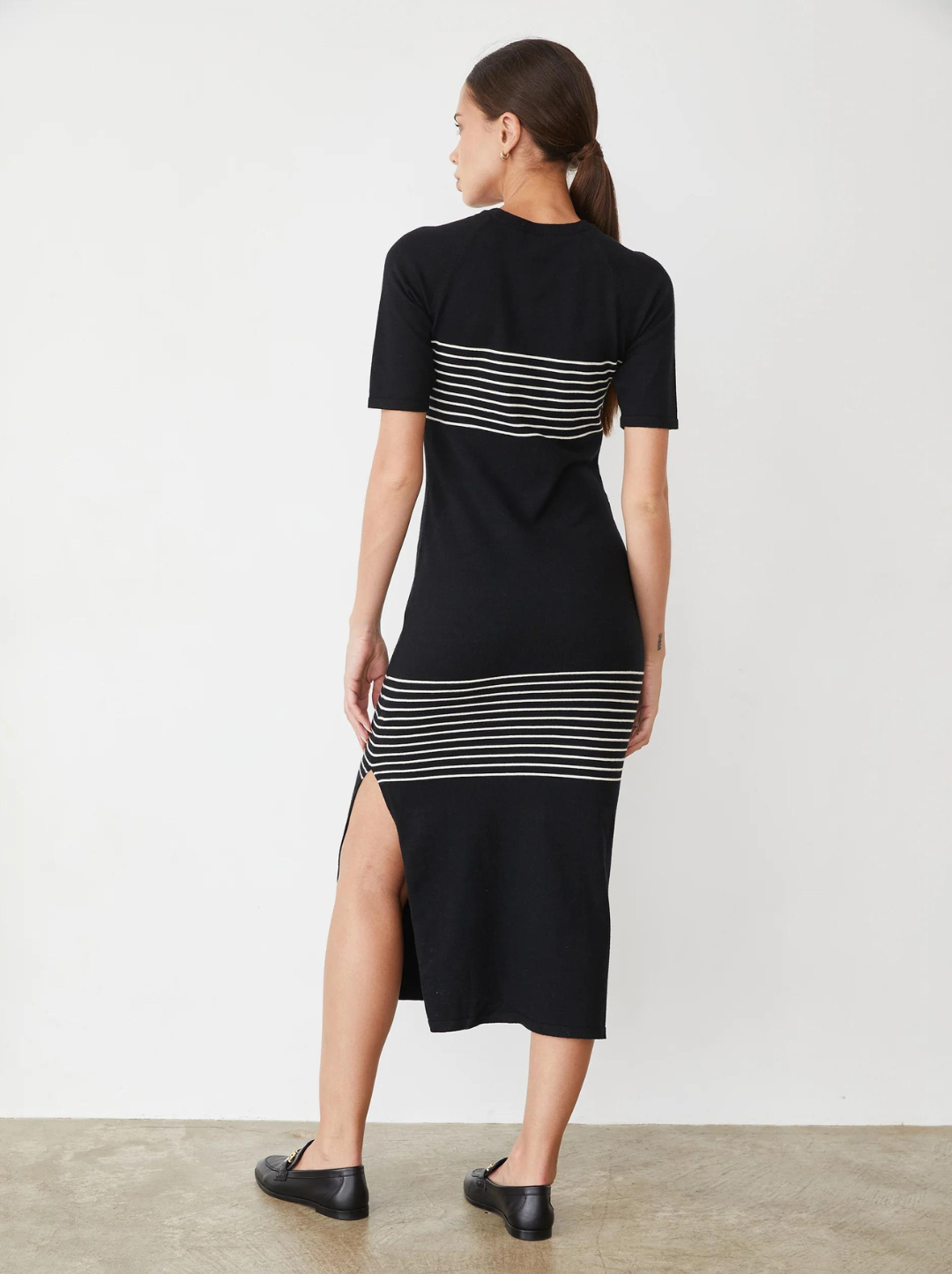 Light Soft Knit Stripe Dress