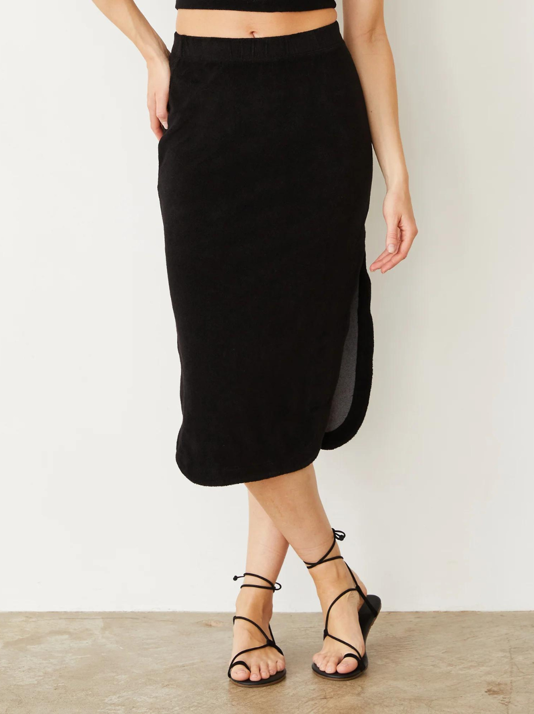Terry Cloth Long Skirt